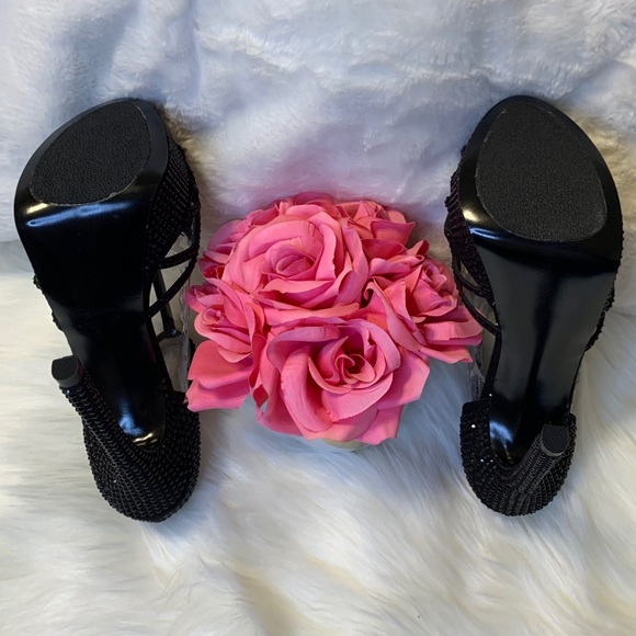 Steve Madden Alianaa T-Strap Black Rhinestones - Picture 16 of 16